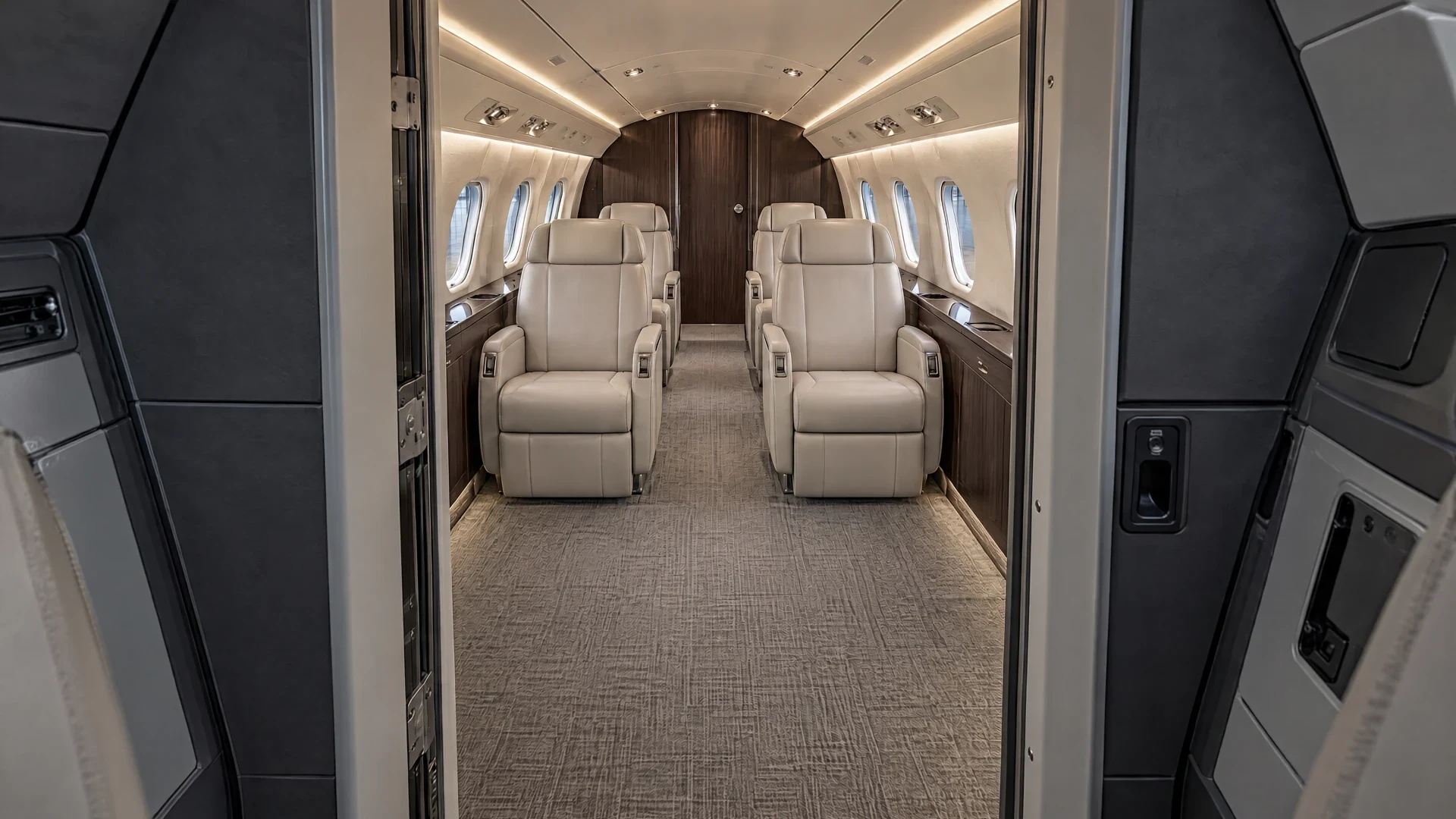 Cabin entry, facing aft.